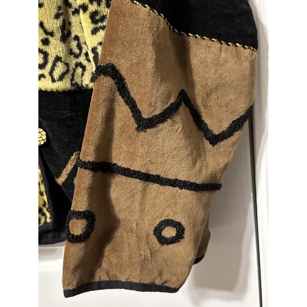 Vintage Woman New Direction Patchwork Animal Print Jacket Size XL too cool - Picture 8 of 15